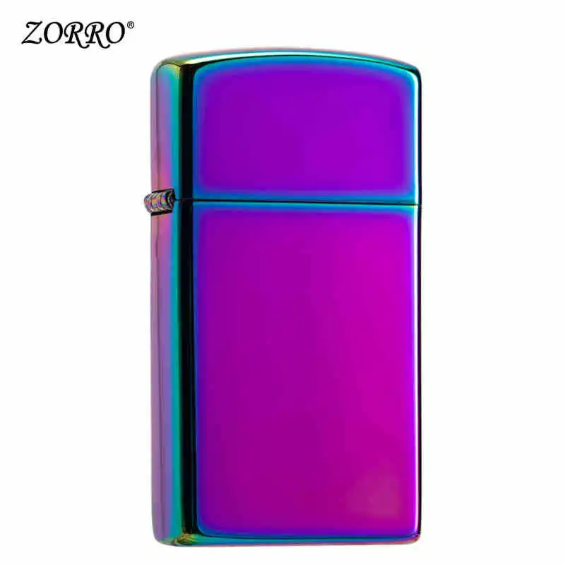 

Zorro retro kerosene lighter pure copper old flint windproof slim creative birthday present boyfriend