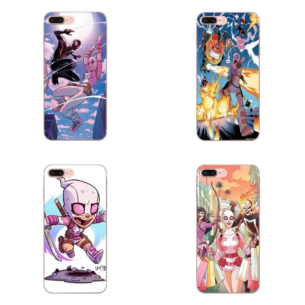 Забавный Gwenpool красочный дизайн сотового телефона чехол для huawei Honor mate 7 7A 8 9 10 20 V8 V9