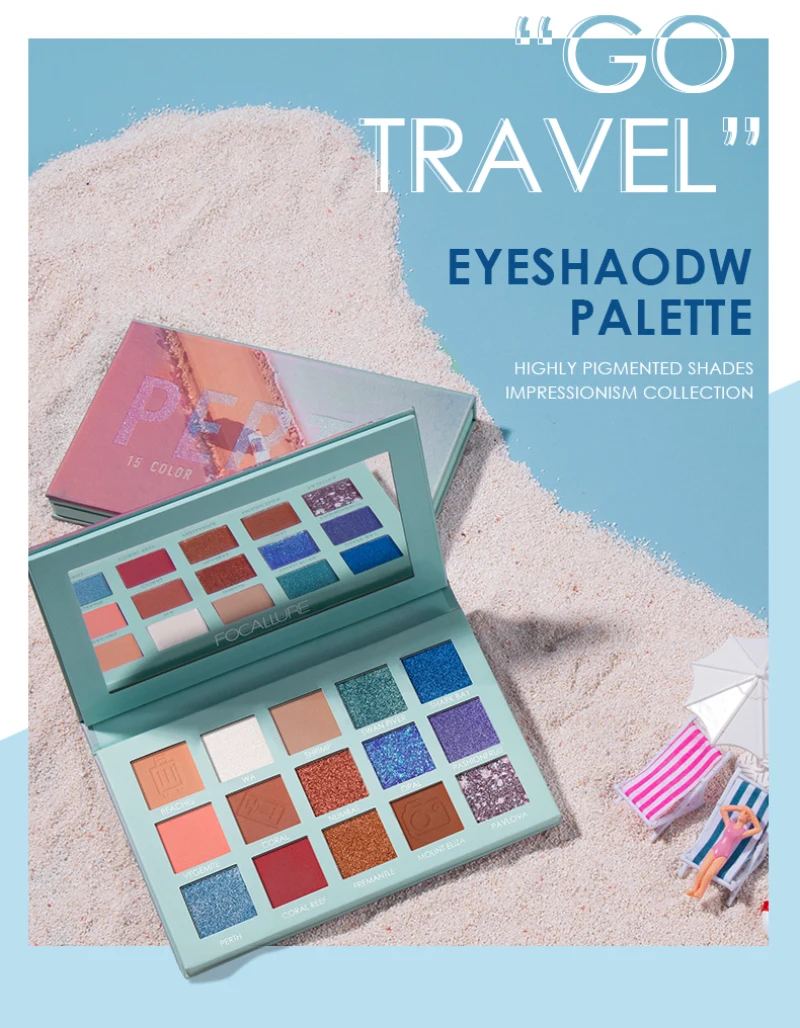 FOCALLURE 15 цветов Тени для век матовые Природные Цвета Сияющие перламутровые