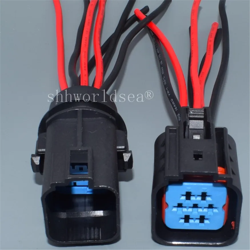 Shhworldsea 7-контактный 3,5 мм фоторазъем (Tin) 3U2Z-14S411-YGA 7-сторонний Водонепроницаемый Автомобильный штекер гнездовой пластиковый проводной Кабельный соединитель