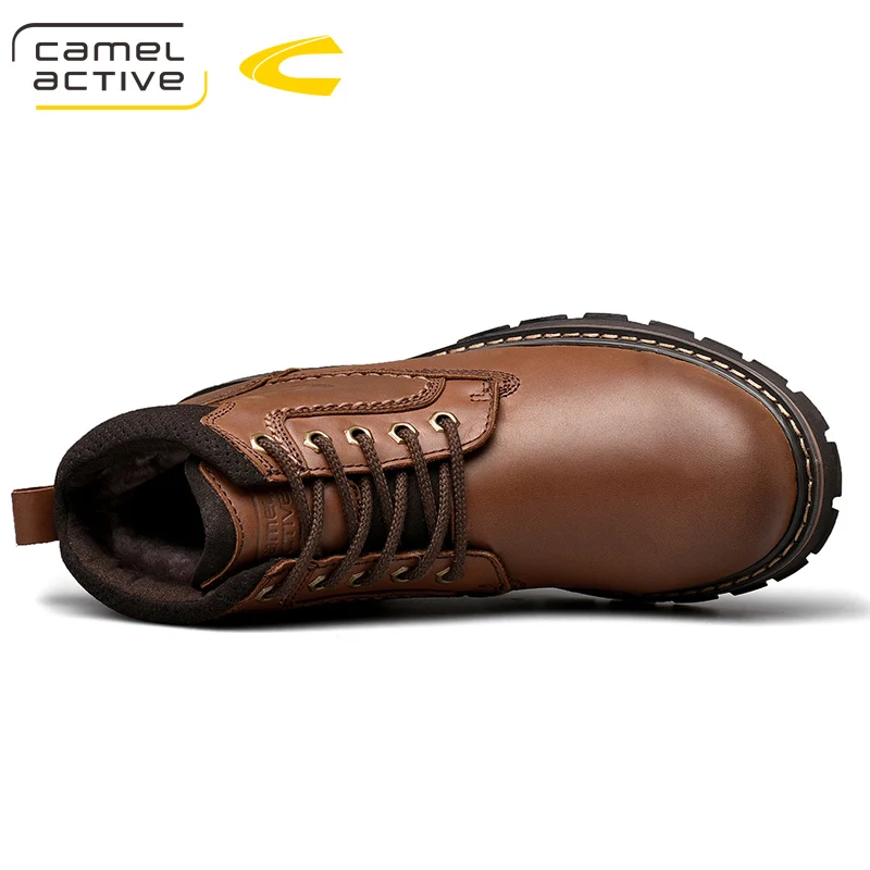 Мужские походные ботинки Camel Active прочная нескользящая обувь из натуральной кожи
