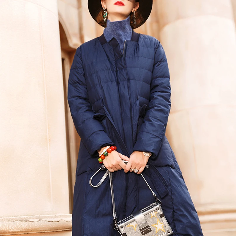 Новинка 2020 зимняя и осенняя модная женская длинная пуховая куртка теплые