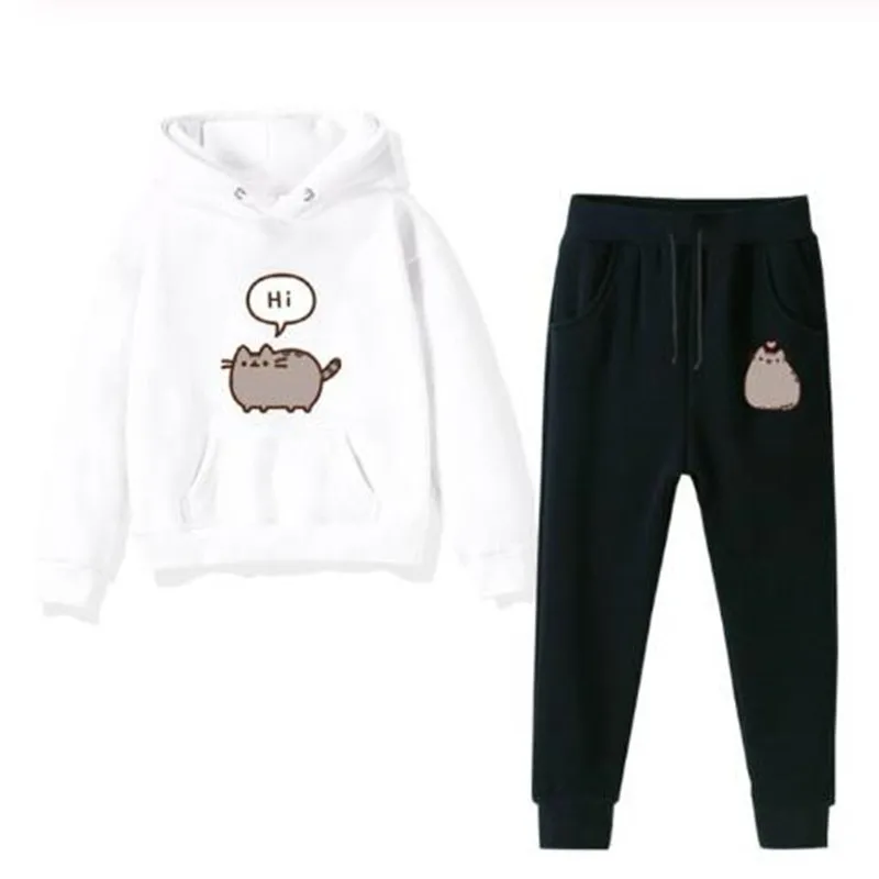 Новинка милые толстовки Pusheen с котом в стиле Харадзюку детские рисунком милых