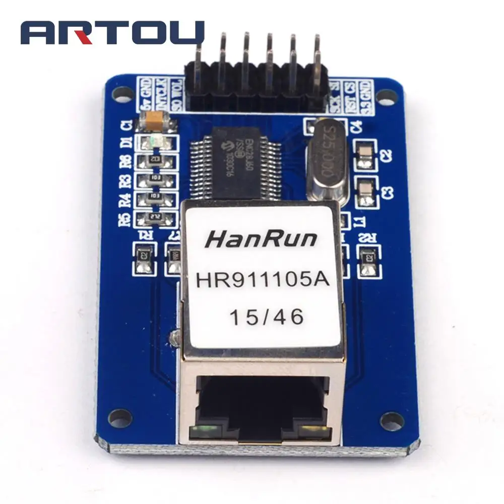 Мини ENC28J60 Ethernet LAN сетевой модуль для arduino 51 AVR SPI PIC STM32 LPC MCU макетная плата