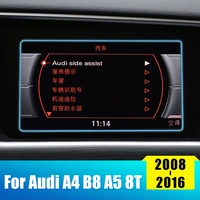 for audi a4 b8 a5 8t 2008 2016 tempered glass car navigation screen protector film lcd display sticker anti scratch accessories