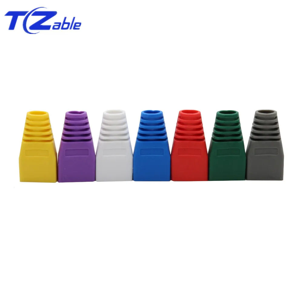 100 шт. сетевой обтекатель RJ45 разные цвета CAT5E CAT6 кабель Ethernet сброс натяжения