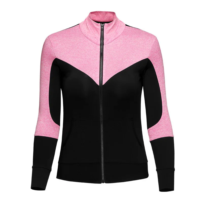 

New Style Zip-up Jacket Running Sports Casual Autumn and Winter Yoga Clothes Fashion Slim Fit Slimming Sexy Dry Breathable Femal