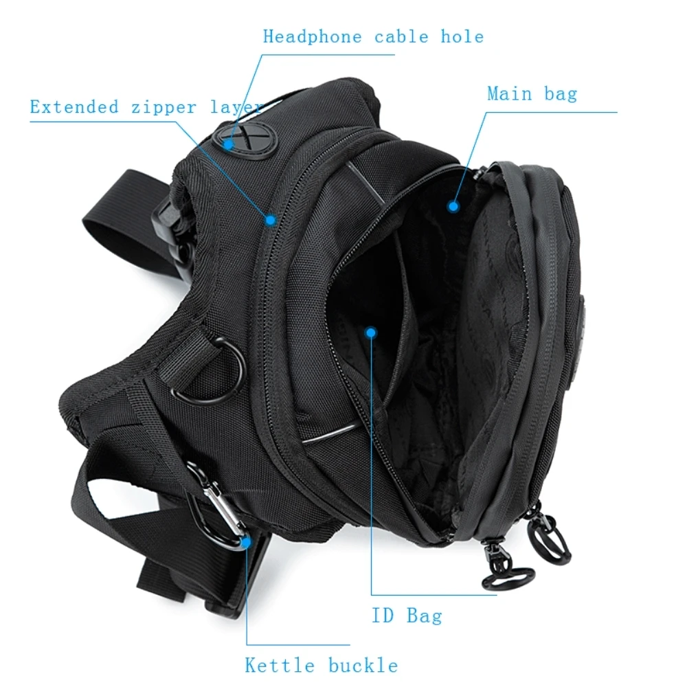 Нейлон сумки на пояс ног сумка Водонепроницаемый поясная для мотоцикла Сумка