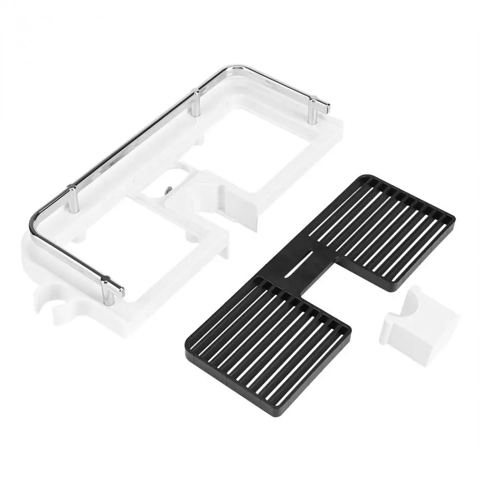 

Practical Bathroom Pole Shower Storage Rack Holder Organizer Bathroom Shelves Shower Shampoo Tray Single Tier Shower Head Holder