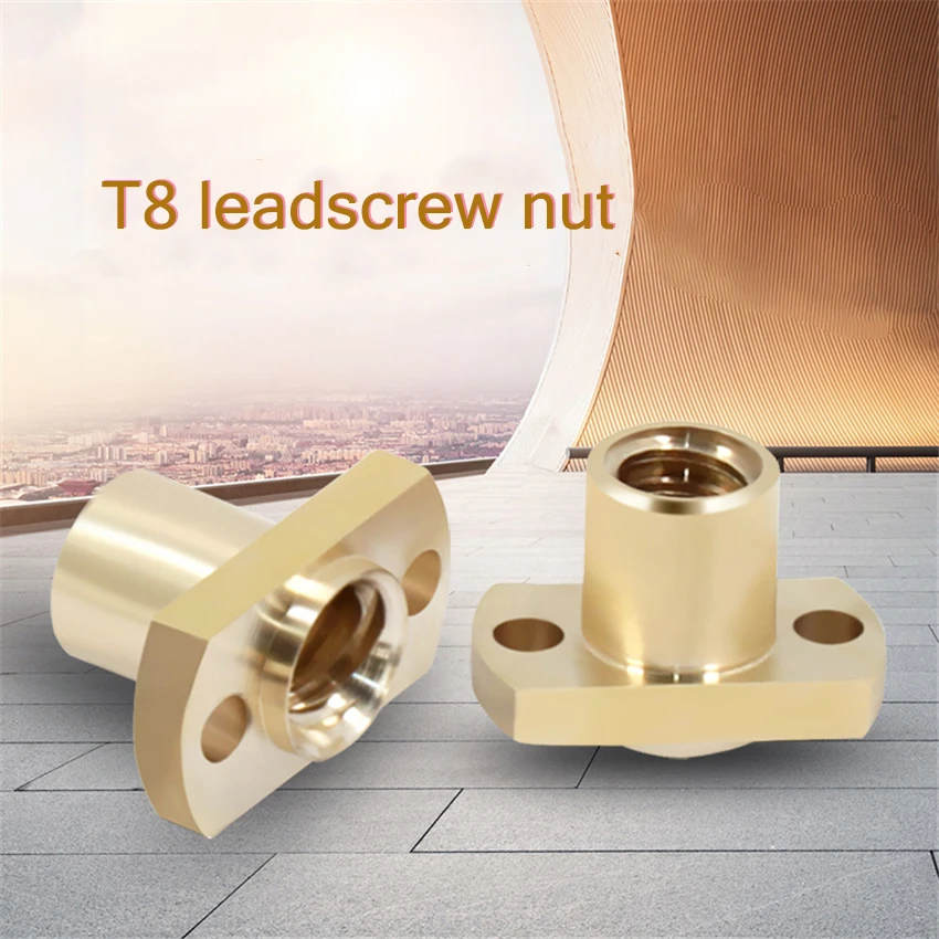 Свинцовая гайка T8 Т-образный двойной режущий край латунная Фланцевая свинцовая