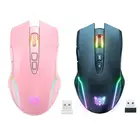 2,4G Беспроводной Мышь RGB Bluetooth компьютер Мышь игровые тихие Перезаряжаемые эргономичная мышь с светодиодный компьютерная мышь с подсветкой для портативных ПК