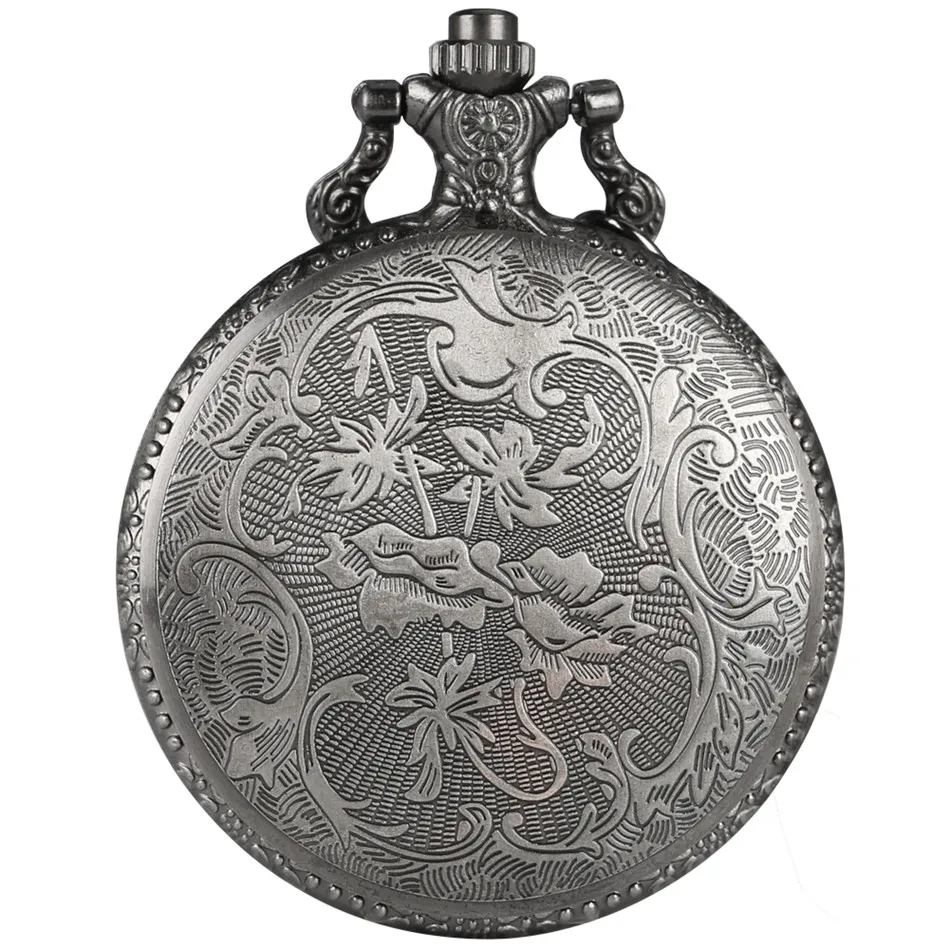 Милые кварцевые карманные часы с рисунком маски зефира полностью охотничьи в