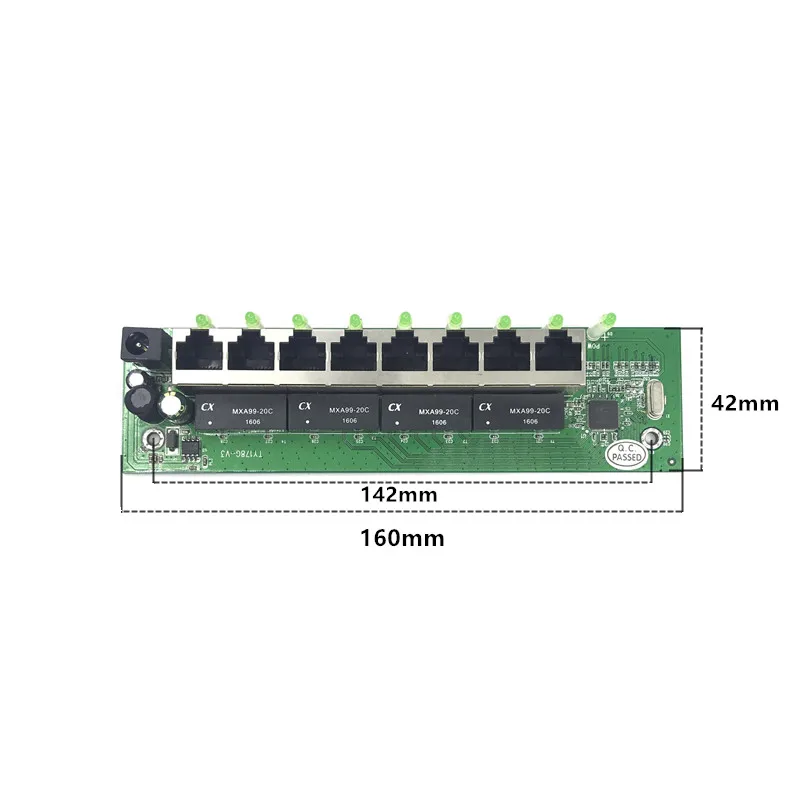 OEM Прямая продажа с фабрики мини Быстрая зарядка 10 / 100 Мбит/с 8-портовый Ethernet