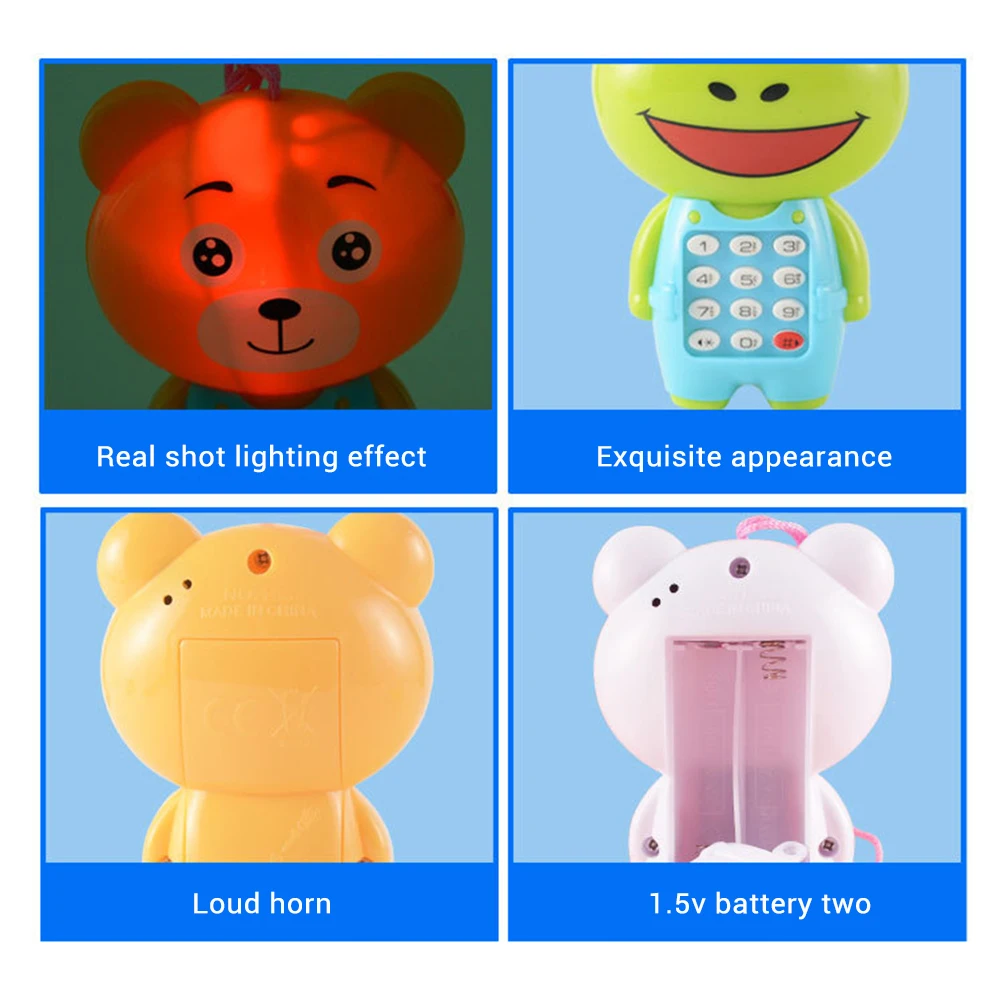 Творческий мультяшный музыкальный телефон светящиеся игрушки Веселая Детская