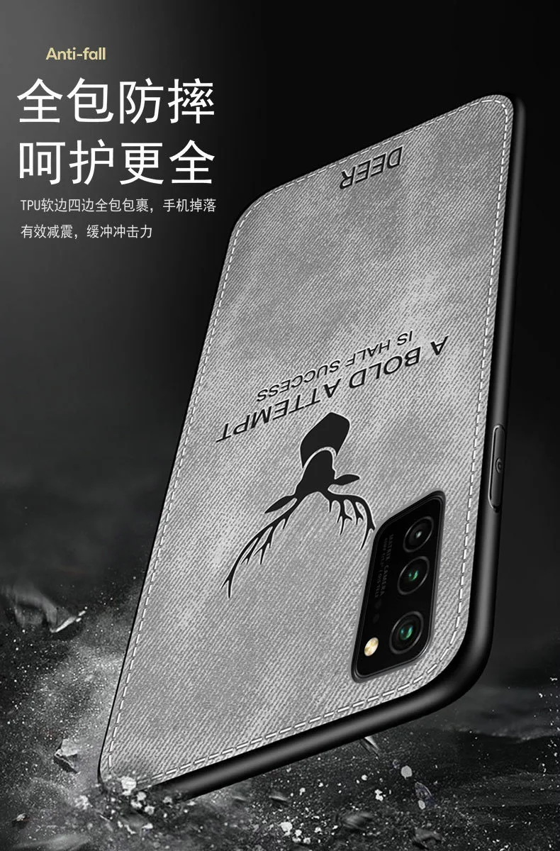 

For Samsung Galaxy Note 20 Ultra Case Soft Silicone+Hard fabric Deer Slim Protective Back Cover Case for samsung galaxy note 20