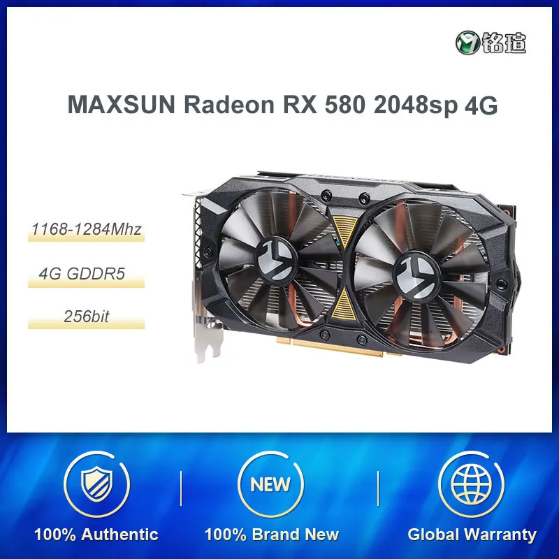 MAXSUN MS RX580 2048SP 4G D5 256bit GDDR5 AMD настольная графическая карта HDMI PCI E для PUBG/GTA5 геймеров