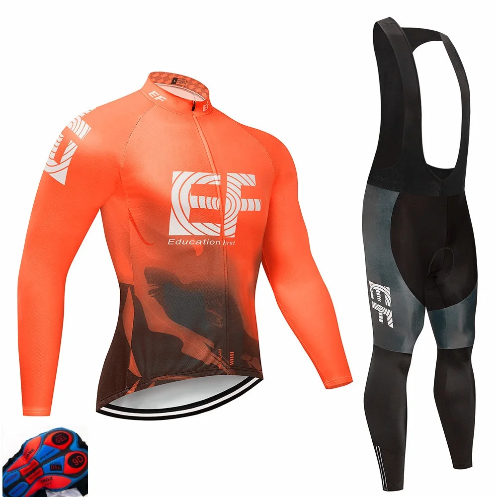 2019 EF Мужская велосипедная футболка с длинным рукавом комплект MTB одежда Майо Ropa