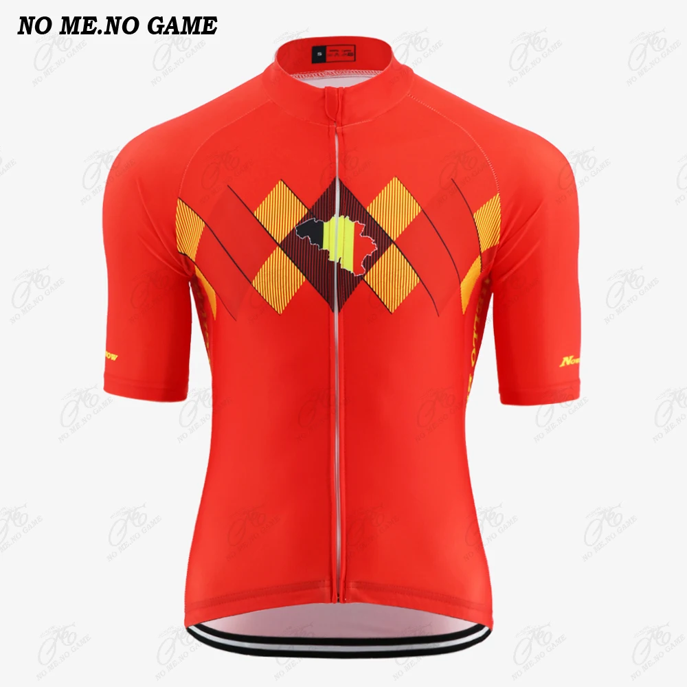 Новый NO ME GAME pro team Джерси для велоспорта из Бельгии черный желтый красный цвет