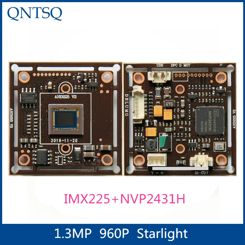960P 1.3MP SONY 1/3 &quotIMX225 NVP2431H CMOS плата Starlight высокой четкости AHD аналоговая камера