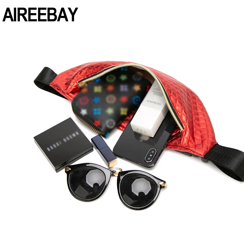 AIREEBAY/брендовая Дизайнерская Женская поясная сумка в стиле ретро для девочек, сумка на пояс из искусственной кожи, сумка для путешествий, модные розовые нагрудные сумки