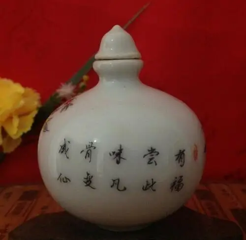 Сборная китайская керамическая ручная роспись Shou персиковая фарфоровая табак