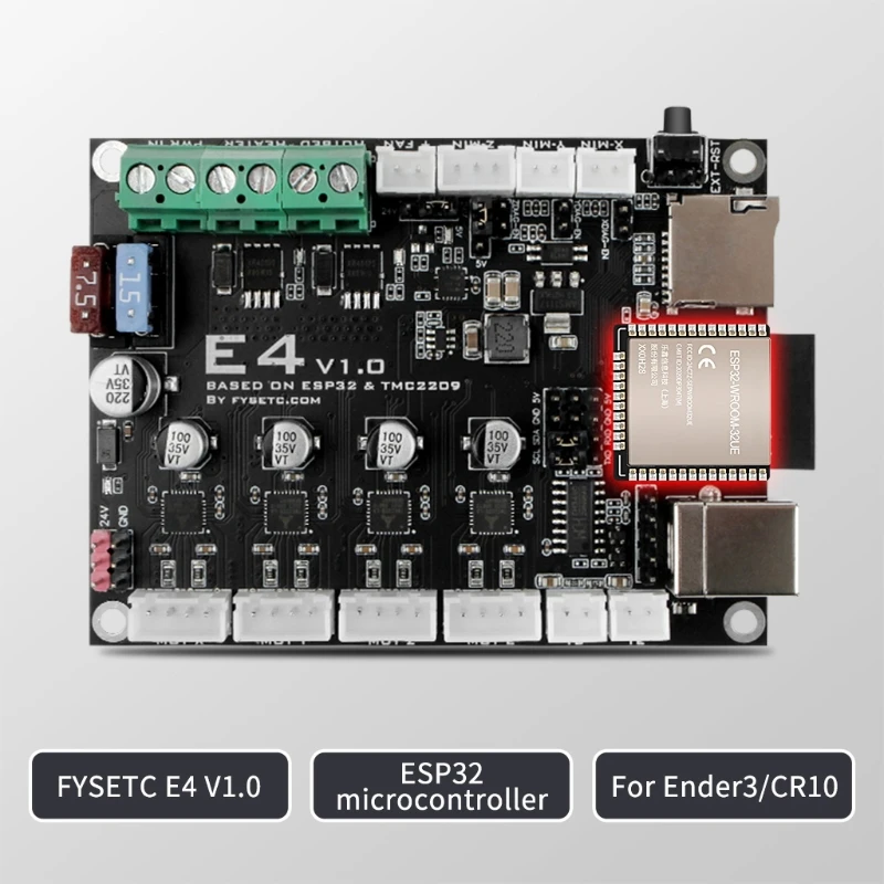 

1 Set E4 V1.0 Wifi Control Board ESP32&TMC2209 with Bluetooth for 3D Printer 85DD