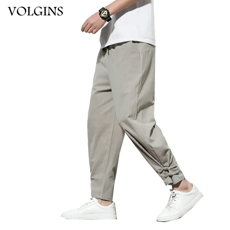 Уличная мужские джоггер китайский Стиль повседневных штанов шароваров