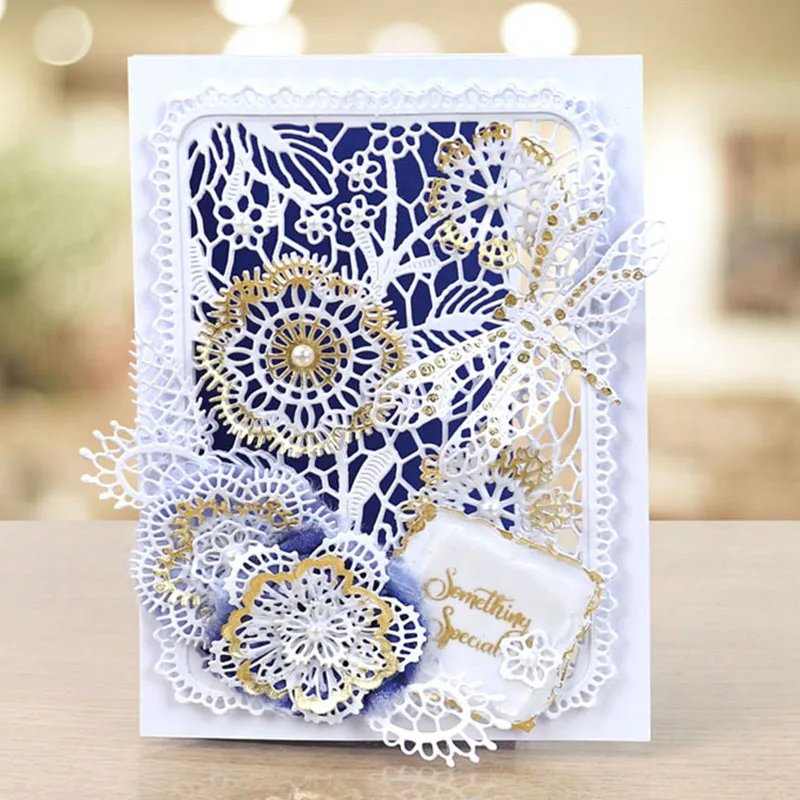 Металлические пресс формы прямоугольные овальные и кружевные цветы для