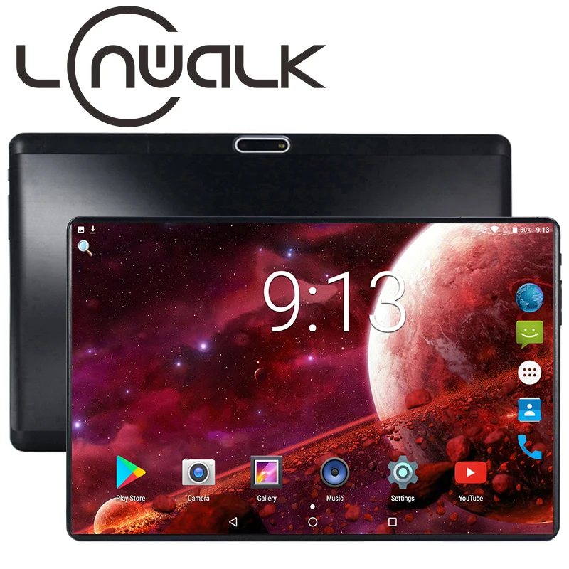 Супер закаленное стекло 2.5D планшет 10 дюймов Android 7.0 четырехъядерный 2 ГБ ОЗУ 32 ГБ встроенной памяти, 4 ядра, 1280*800 IPS экран, планшеты 10.1 + подарок.