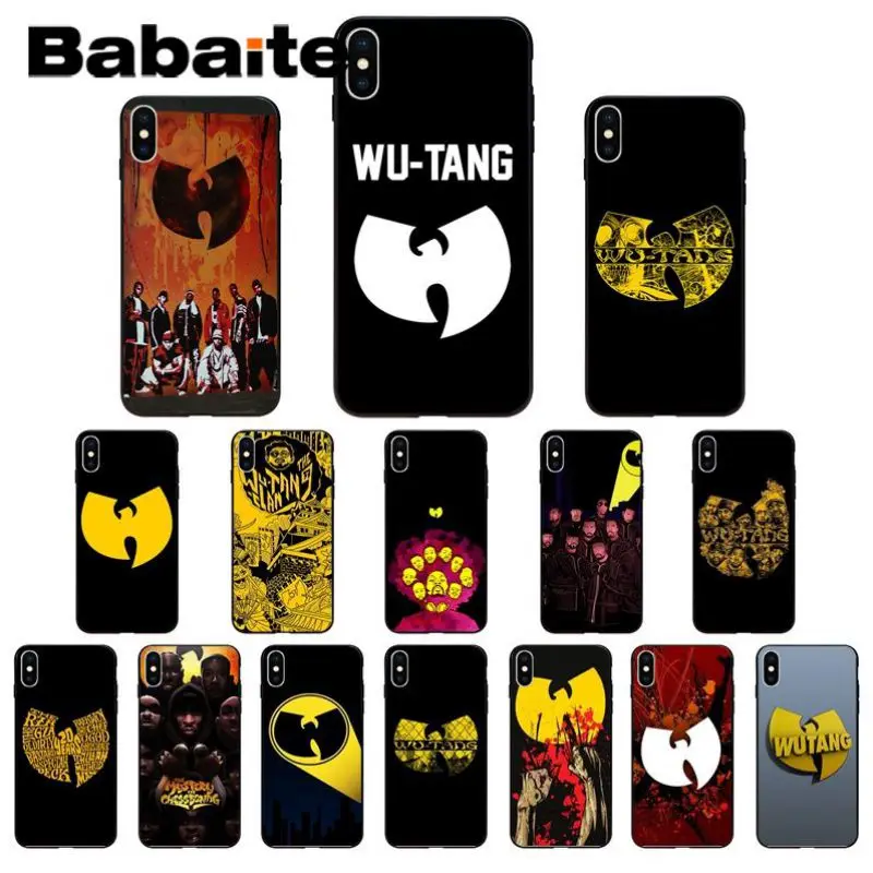 Чехол Babaite для iphone x Wu Tang Clan силиконовый черный чехол сотового телефона iPhone 6S 6plus