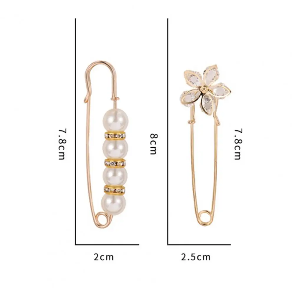 Брошь с жемчугом 5 шт./компл. затягивающая булавка для пояса декоративная