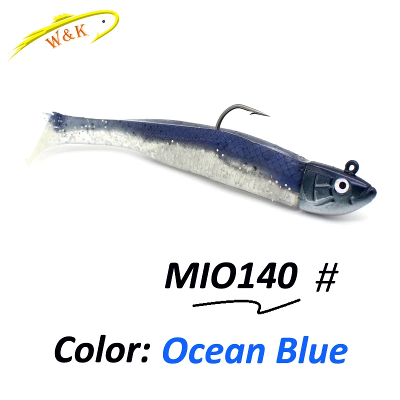 Ocean Blue 140 28 г Джиги с 12 см набор мягкой приманки в 45 г 14 см плавающие приманки для walleye бас лодка рыболовные приманки и весло Мягкая приманка с хвостом комплект Shad - Цвет: Ocean Blue 140