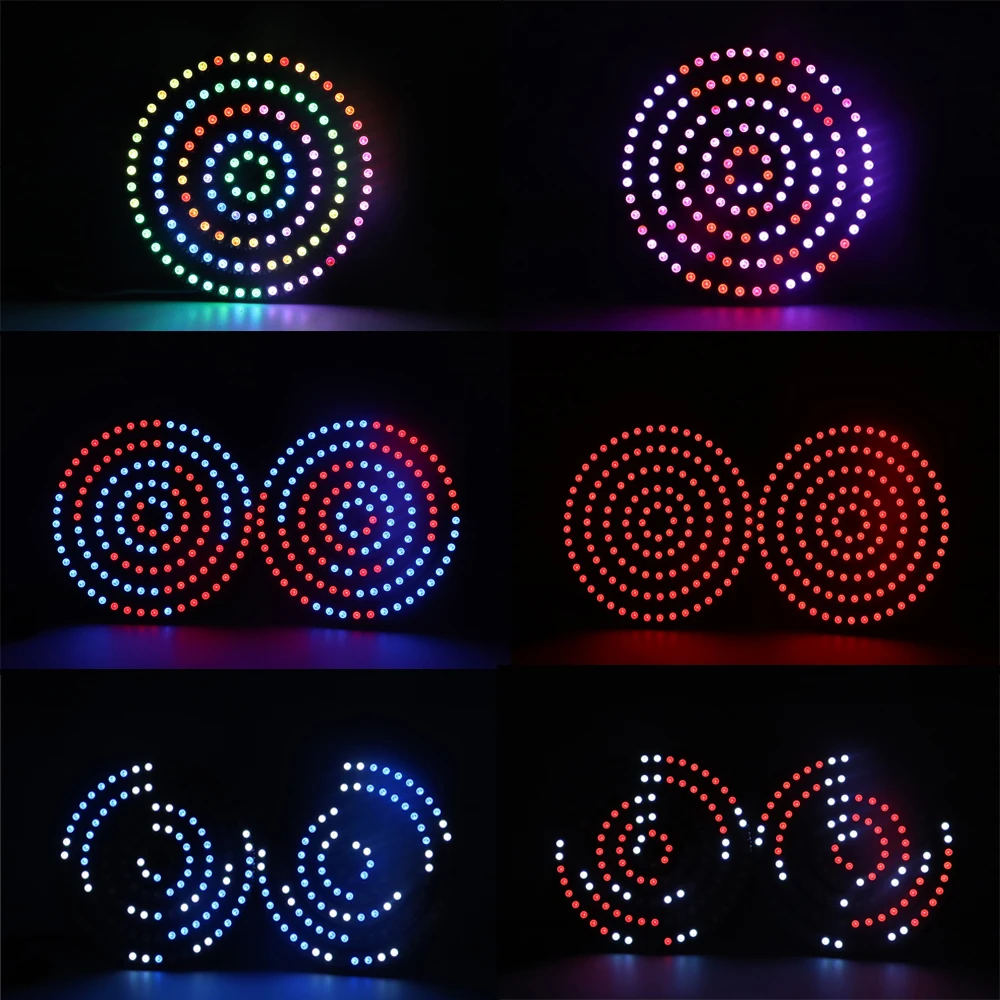 WS2812b Led ring Addressable 8/16/24/35/45Leds 5050 RGB Led Diode Ring Color IC Built-in LED images - 6