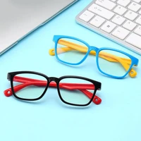 new baby anti blue light glasses for children soft frame goggle plain silicone glasses kids eye fame eywear fashion