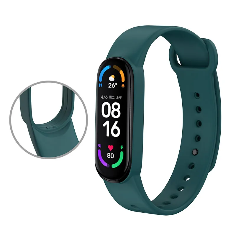 Ремешок 100% подходит только для Xiaomi Mi Band 6 сменный Браслет miband новый силиконовый