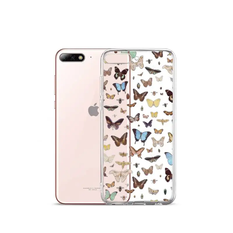 

butterfly cute fly pink color Phone Case Transparent for iPhone Samsung A S 11 12 6 7 8 9 10 20 Pro X XS Max XR Plus lite