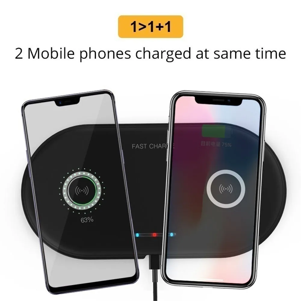 20 Вт 2в1 Qi Беспроводное зарядное устройство для iphone 11 XS MAX X 8 Dual 10 Вт Быстрая зарядка для samsung S10 S9 S8 huawei P30 Pro mate 30 20