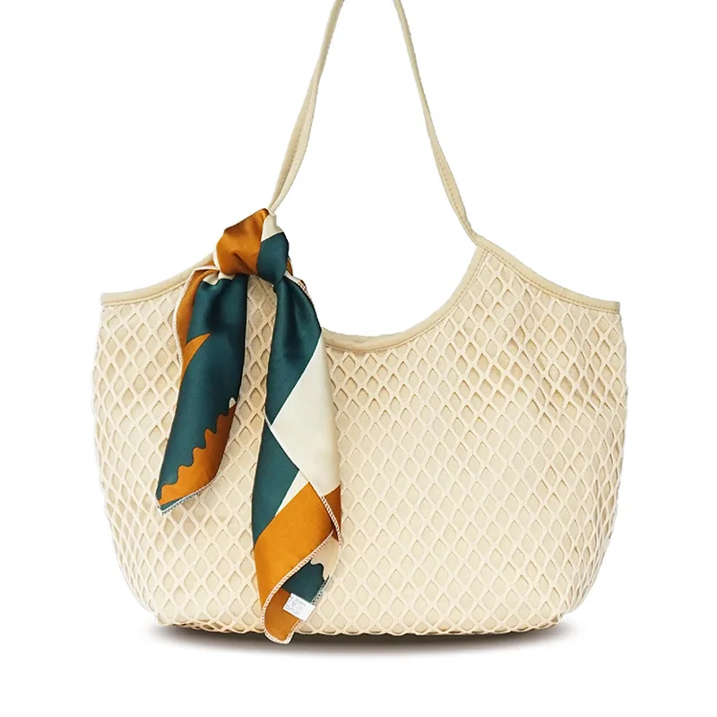 

New Summer Beach Shoulder Bags Mesh Net Handbag Crossbody Bag Lady Messenger Totes Handbag Female Shopping Bag
