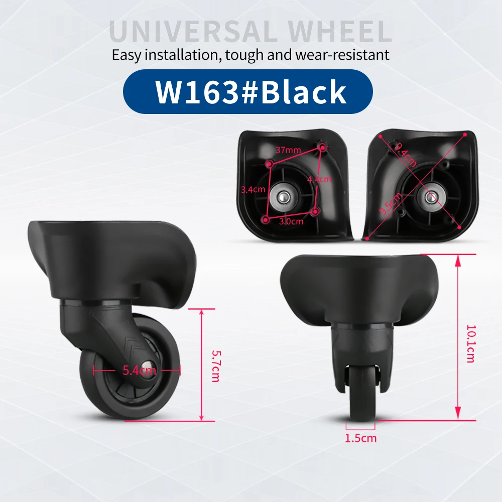 TANGYIPIN W163 Wheels for suitcases travel luggage replacement business box accessories wear-resistant mute universal caster
