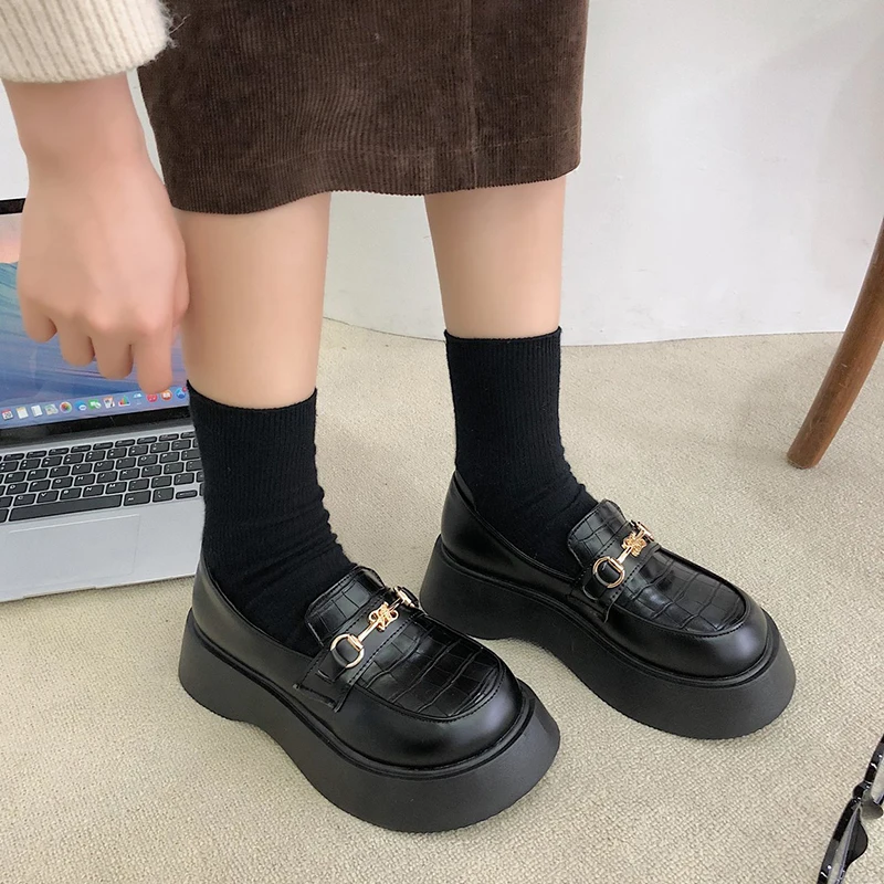 

British style small leather shoes women 2020 new Japanese jk net red ins wild retro thick-soled big head single shoes