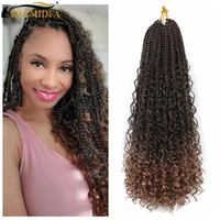 14 20inch goddess box braids synthetic natural hair extensions crochet braiding hair black brown blonde for women heymidea