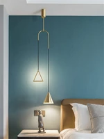 nordic bedside double head u shaped pendant lights modern bedroom long line lamps dining room luxury study aisle hanging lights