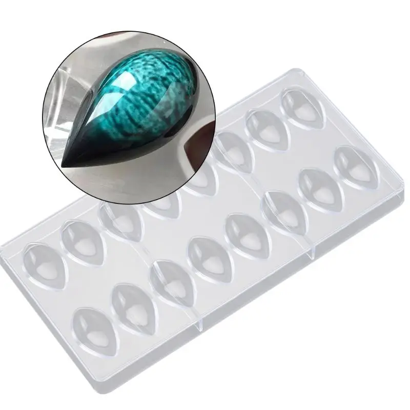 Новинка 2021 г. 3D форма в форме капли воды 16 ячеек для шоколада кухонная выпечки