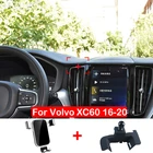 Мобильный телефон держатель для Volvo XC60 аксессуары 2017 2018 2019 2020 крепление, устанавливаемое на вентиляционное отверстие в салоне автомобиля кронштейн GPS держатель-зажим для мобильного телефона в автомобиль