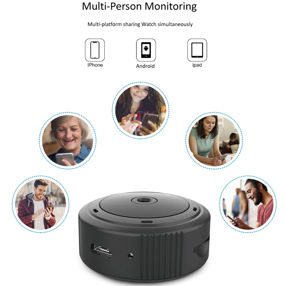 

Wifi HD Mini Camera 1080P Night Vision Motion Detection Wireless IP Micro Cam Remote Monitoring Indoor Smart Home Baby Camcorder