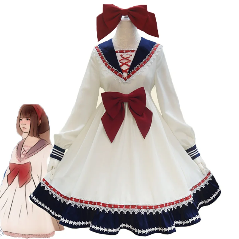 

Новые темно-синие Стиль платье Лолиты костюмы для костюмированной вечеринки; Костюм для девочек; Женская темно-синие платье принцессы вечерние костюмы на каждый день, одежда костюмы