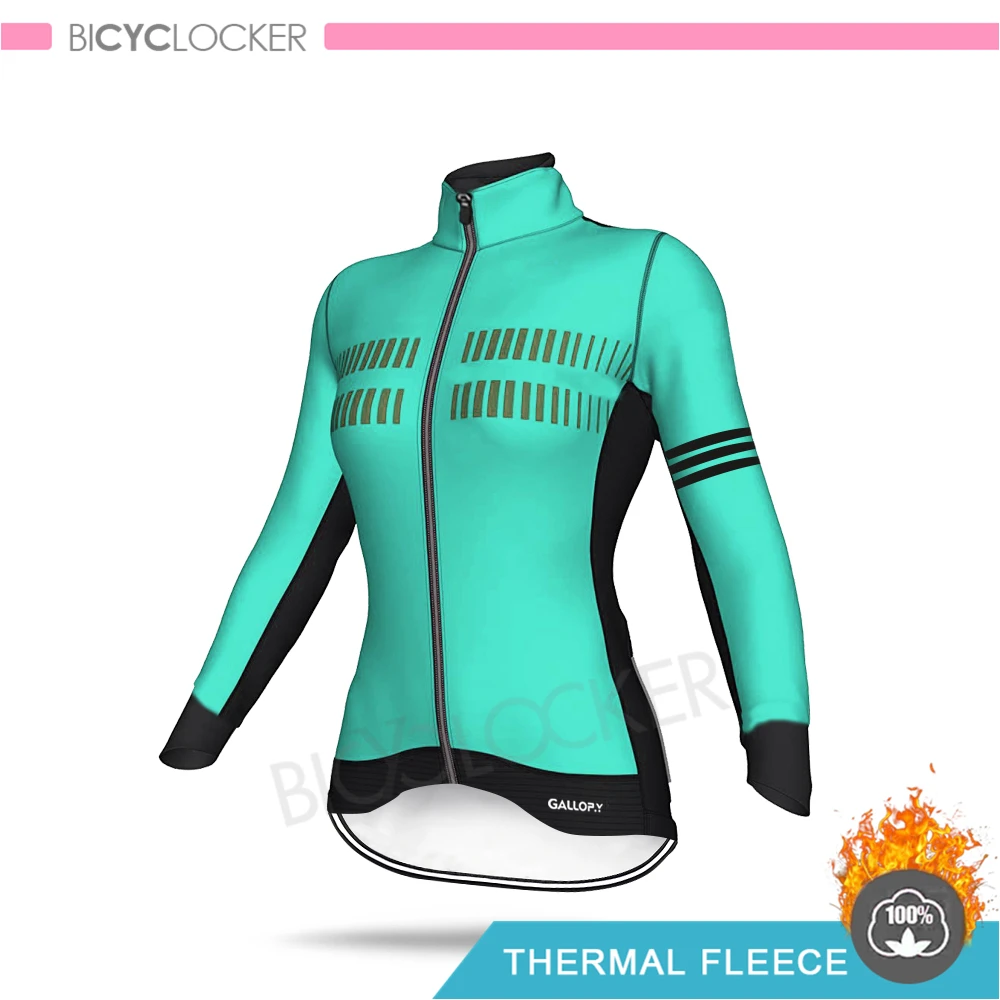Long Sleeve Jersey Зимняя одежда для велоспорта куртка с длинными рукавами для шоссейного велосипеда Женская велосипедная одежда профессиональная команда Теплая Флисовая майка комплект теплый MTB - Цвет: Long Sleeve Jersey