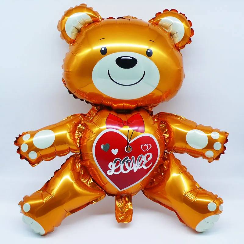 1pcs love bear Свадебные Воздушные шары, розовое золото, вечерние украшения, корона, Miss To Mrs, воздушные шары, команда невесты To Be Hen, Холостяки, вечерние украшения, принадлежности - Цвет: 1pcs love bear