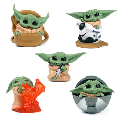 Toys Mandalorian Yoda Baby Pvc Figure Toys Star Wars Yoda Figuras Hot Kids Toy Gifts