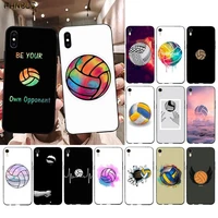 volleyball painted soft silicone black phone case for iphone 13 8 7 6 6s plus x 5 5s se 2020 xr 11 pro xs max
